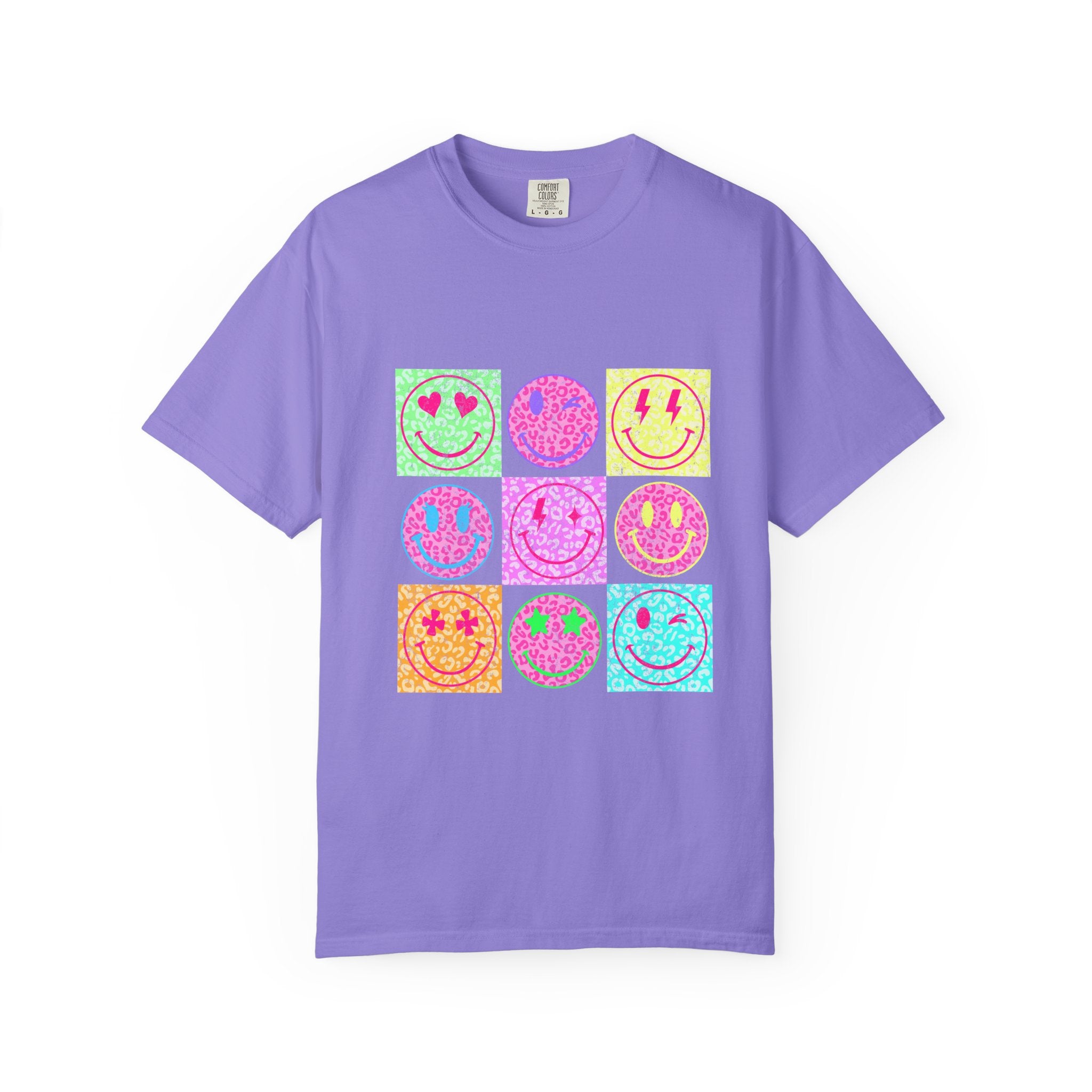 Neon Retro Smileys Tee